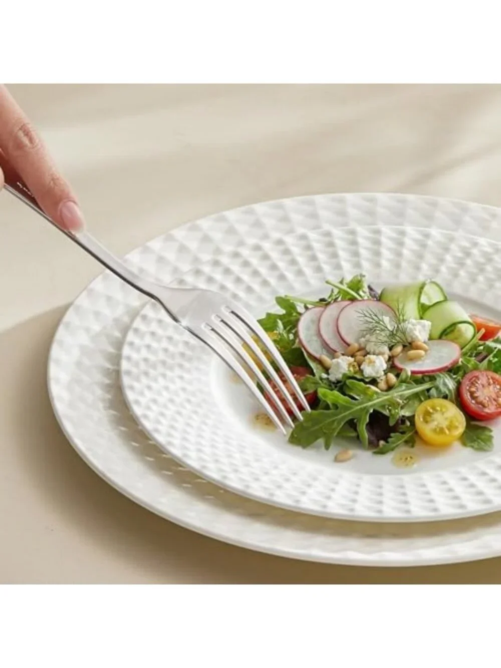 Elegant 24-Piece Teardrop Dinner Fork Set - 8-Inch, Durable Stainless Steel